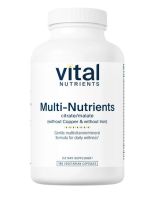 Multi-Nutrients 3 Citrate/Malate Formula (without Copper & without Iron) - 180 Capsules