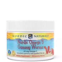 Nordic Omega-3 Gummy Worms Strawberry - 30 Gummies